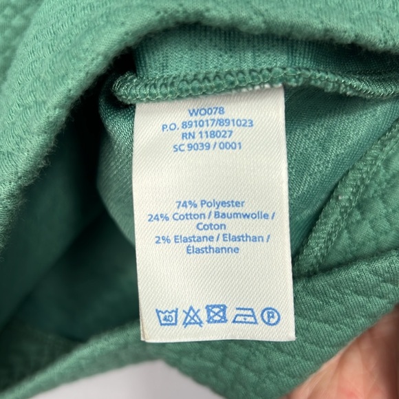 Boden Green Textured Quilted Long Sleeve Sweatshirt Top 6 - Picture 5 of 6